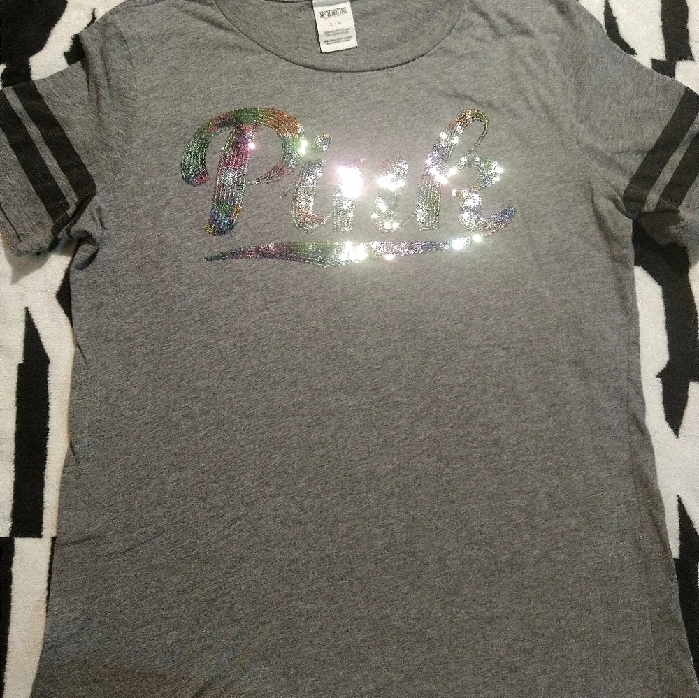 Victoria's Secret Pink VS Angel Wings Fold Over Flares Bling Set. L. - Picture 3 of 9